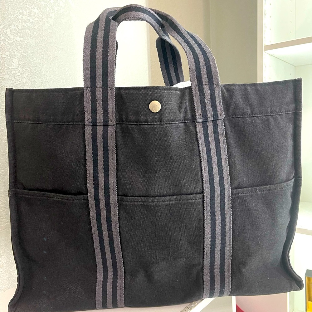 Hermes Canvas Tote Bag